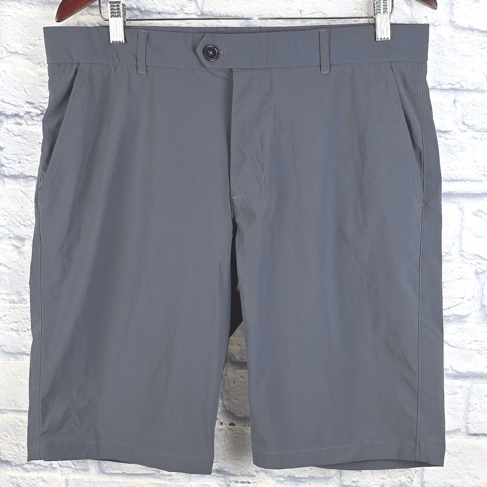 Greyson Montauk Golf 10"‎ Shorts Men Gray Performance Stretch Lightweight Sz 34